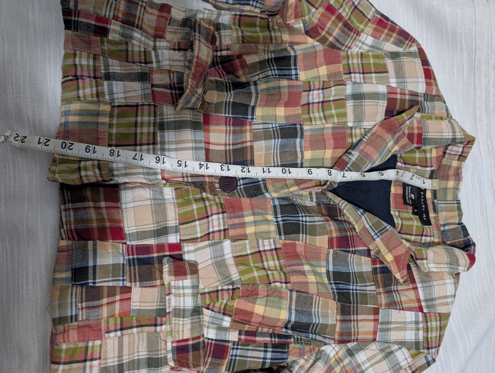 Vintage Patchwork Plaid Lined Blazer  Multicolor … - image 7
