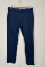 Ted Baker London Pants Mens 32 Blue Chino Cotton Blend Classic Straight Leg