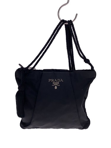 PRADA Tassel Shoulder Bag Nylon Black - Picture 1 of 5