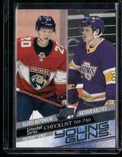Young Guns Checklist (Aleksi Heponiemi/Arthur Kaliyev) 2020-21 Upper Deck #730