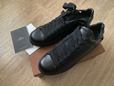 COACH C101 LOW TOP BLACK LEATHER SNEAKERS MEN SIZE 10.5 D