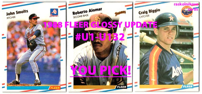 1988 Fleer GLOSSY Update #U1-U132 Complete Your Set Buy More & Save YOU PICK!