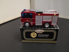 T111-MATCHBOX COLLECTIBLES 50TH ANNIVERSARY RUBY RED DENNIS FIRE ENGINE WITH BOX