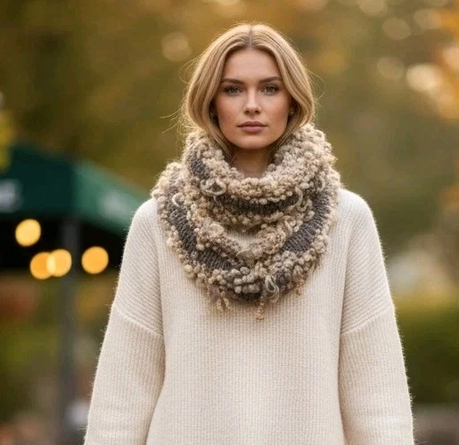 SCARF alpaca wool silk bamboo natural fibers Whistlers Glen Alpaca Handmade
