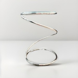 PACE “SWIRL TABLE” Spiral Chrome Glass Irving Rosen MCM 1970s EXCELLENT!