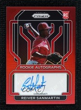 2022 Panini Prizm Rookie Auto Red Prizm 98/99 Reiver Sanmartin #RA-RS Auto 0s1o