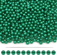 1000 StüCk Perlen Zum AuffäDeln DunkelgrüN 4 Mm Acryl Mit Loch Runde