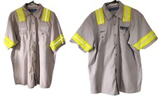 Lot Of 2, High Vis ,Reflective, XL ,Work Shirts , Beige, Short Sleeve Cintas