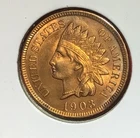 1903 Choice Uncirculated Indian Head Cent "FULL RED" Old US Coin!