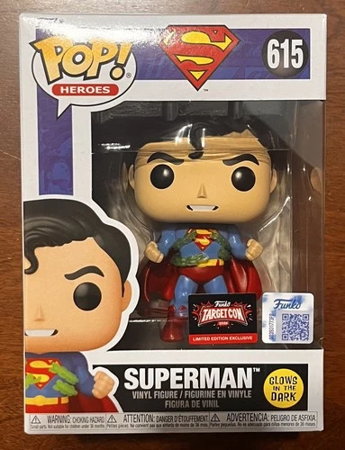 Funko Pop! Heroes Superman #615 Glows in the Dark Target Con 2026 New Release
