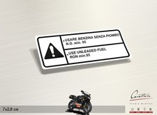 ADESIVO BENZINA SENZA PIOMBO RON 95 per APRILIA  RS 50 125 250  | 7,7x2,8 cm