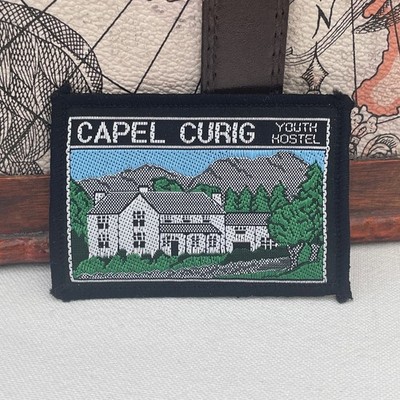 Vintage CAPEL CURIG Jugendherberge Aufnäher YHA Snowdonia Conwy Wales Stoffabzeichen