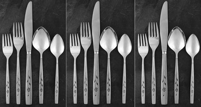 Oneida CAPISTRANO 15 Piece Lot 3 X FIVE PIECE PLACE SETTINGS Oneidacraft Deluxe