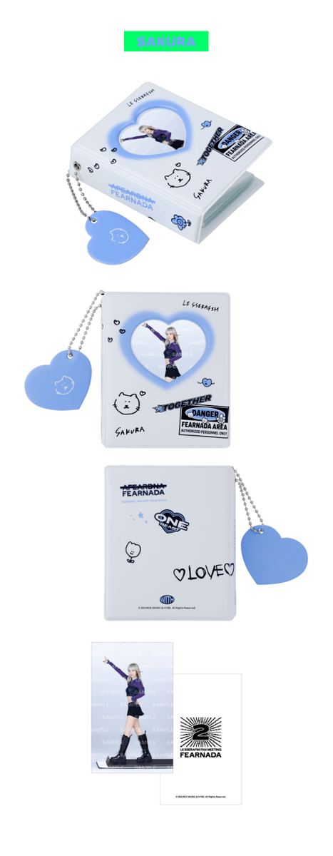 LE SSERAFIM FAN MEETING FEARNADA 2024 S/S MD MINI PHOTOCARD BINDER