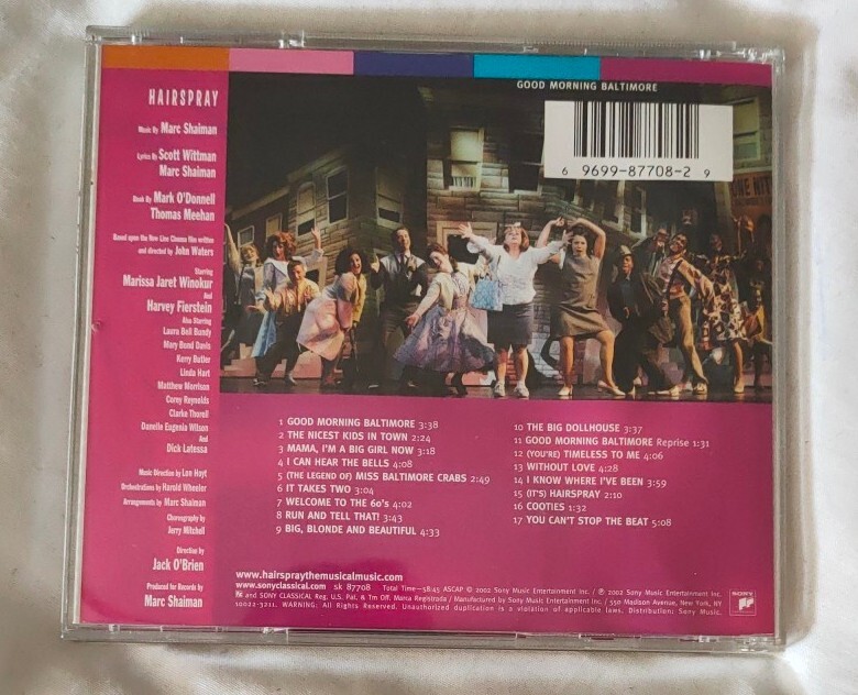 Soundtrack Hairspray (Original Broadway Cast Recording, 2004) CD OST
