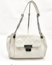 Chanel Hand Bag  White Lamb Skin