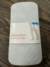 Girls Tights Size Large 12-14 True White All Over Lace by Cherokee