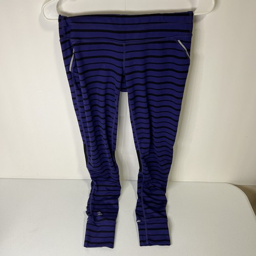 Women’s Athleta Purple/Black Leggings Activewear Pants XS RN54023
