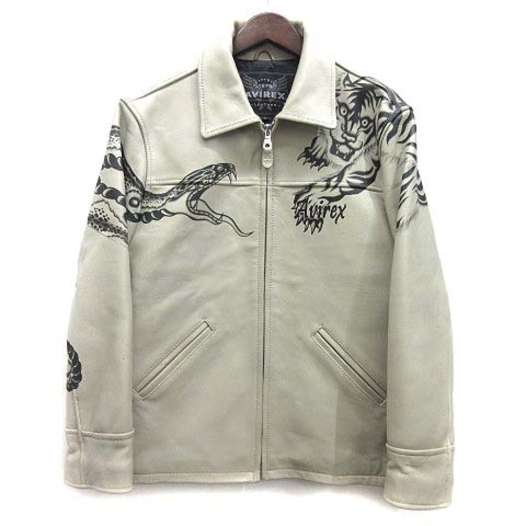 Avirex 80 Hand Painted Lamb Leather Jacket Padded Sheepskin Avirex 80 Hand Painted Lamb Leather Jacket Padded Sheepskin
