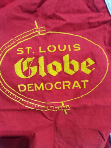 1950's  GLOBE DEMOCRAT St. Louis  Newspaperboy apron  newspaper delivery  Used  - Picture 1 of 6