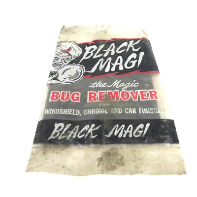VINTAGE BLACK MAGI MAGIC BUG REMOVER CLOTH OPEN BAG CLOTH UNUSED DRY USED ITEM 