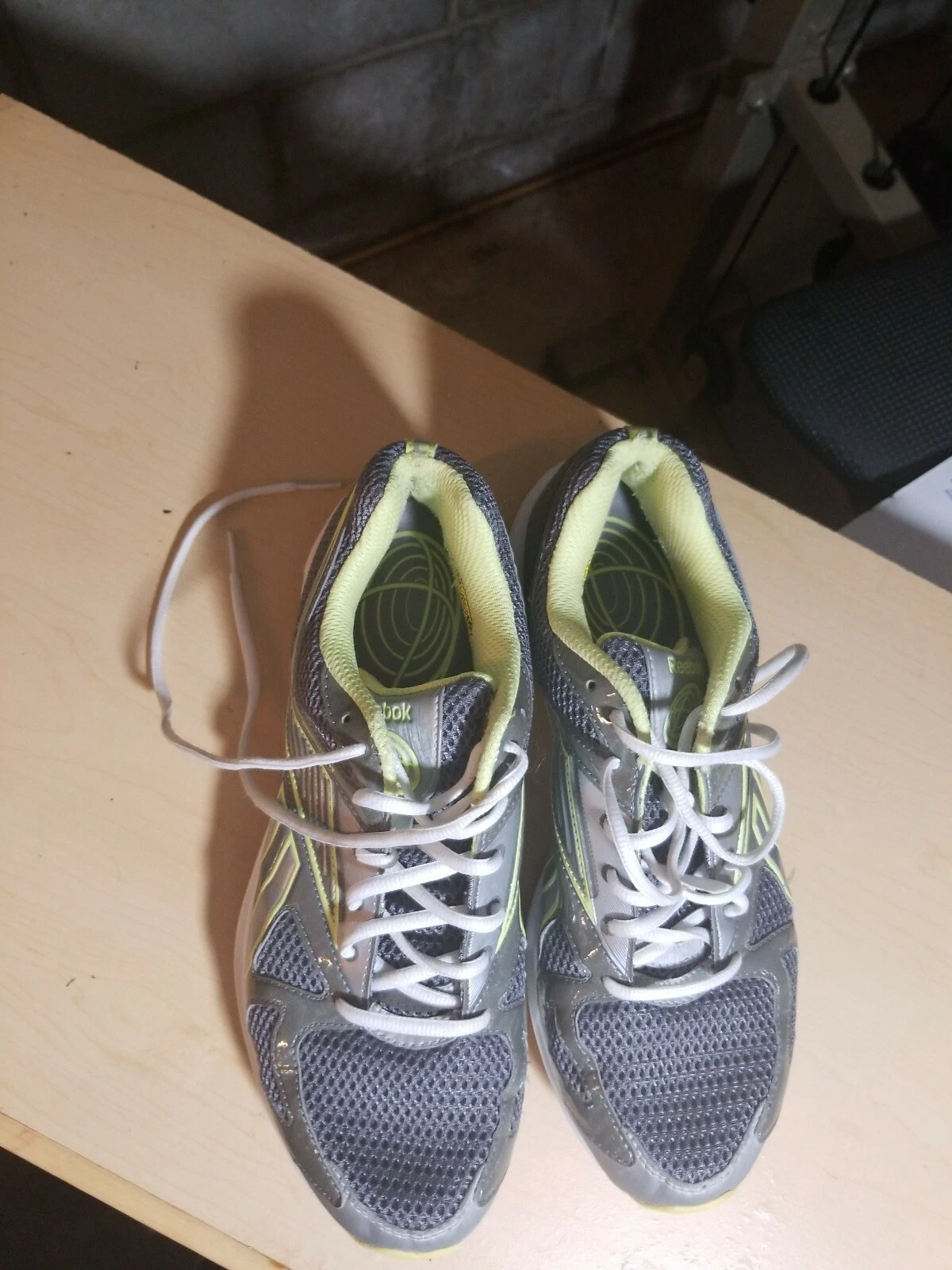 REEBOK Reebox donna taglia 10 grigio giallo e bianco