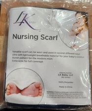 2pk LK Baby Infinity Nursing Scarf Breastfeeding Cover Ultra Soft (Gray/Navy