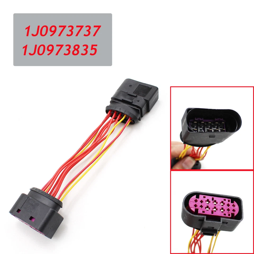10 Pin plug Halogen To 14 Pin Plug Xenon Headlight Harness Adapter For VW Audi - Image 2 of 4