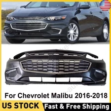 Front Bumper Cover Kit w/Fog light Trim For 2016 2017 2018 Chevrolet Malibu