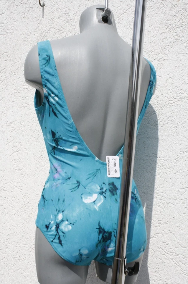 NEU 2023/24 C&A SEXY Badeanzug Einteiler (400586) breite Träger Blaugrün in 40 - Bild 4 von 4