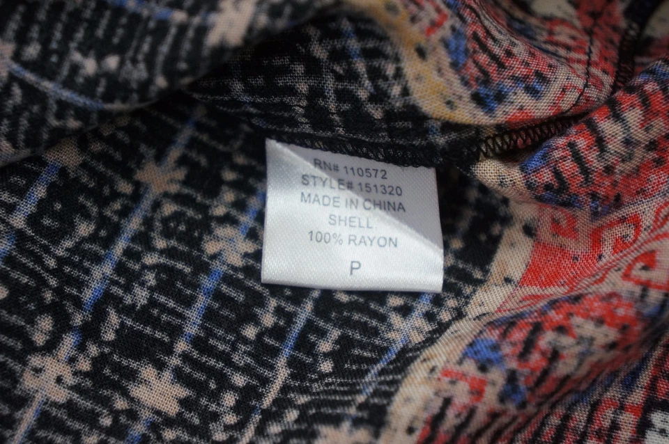 Top para mujer TWELFTH STREET by CYNTHIA VINCENT rayón multicolor talla P Foto 4 de 4