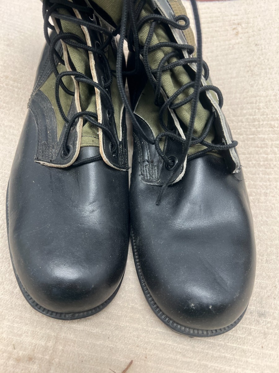 13N RO SEARCH 1967 VIETNAM ERA COMBAT JUNGLE SINGLE RIGHT BOOT ONLY SV 3077 Original Vietnam War 1967 Issue Tropical Combat Jungle Boots  main image 4