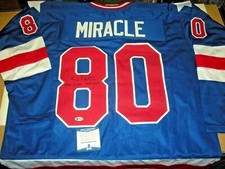 CRAIG PATRICK 1980 OLYMPIC GOLD MEDAL,HOF 2001 BECKETT/COA SIGNED JERSEY