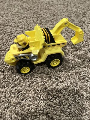 Paw Patrol Rubble Bulldozer Vehicle and Figure Preowned