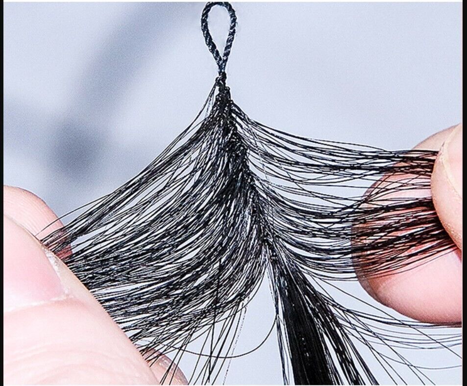 Double line feather hair extension /100% human hair/ 9A Dark color