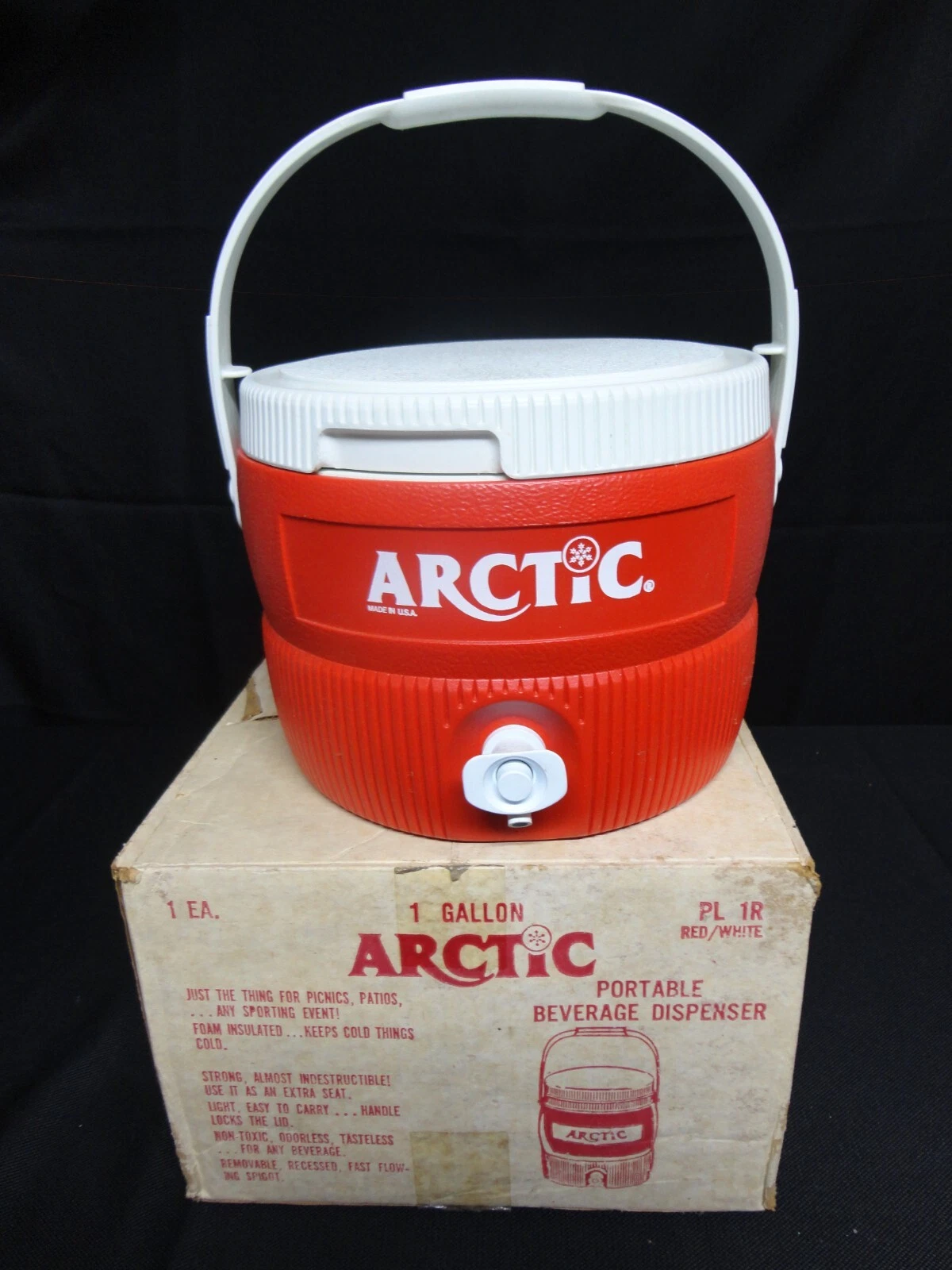 Vintage Arctic Boy Beverage Cooler Jug Insulated Dispenser Gallon Rare Nice