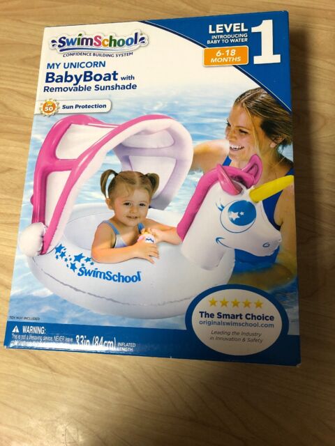 SwimSchool My Unicorn BabyBoat 6- 18 months 50 UPF Sun Protection - Sealed