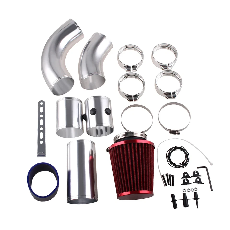 Kit de Inducción 76MM Rendimiento Universal Coche Filtro de Aire Frío Juego de Admisión - Imagen 4 de 4