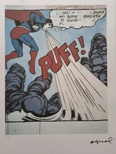 Andy Warhol Signed Lithograph - Superman - Certificate Leo Castelli