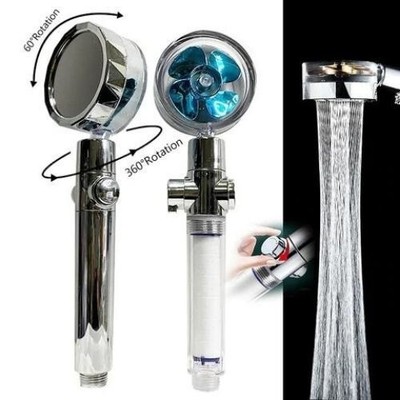 Handheld Propeller Turbo Fan Hydro Jet Spinning Shower Head High Pressure Spa