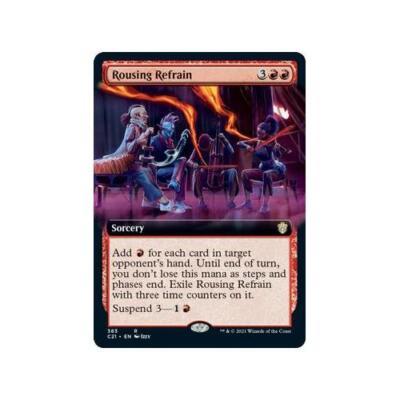 mtg refrain cards Rousing  Commander 2021 (C21) #56 MTG Rousing Refrain Extended Art