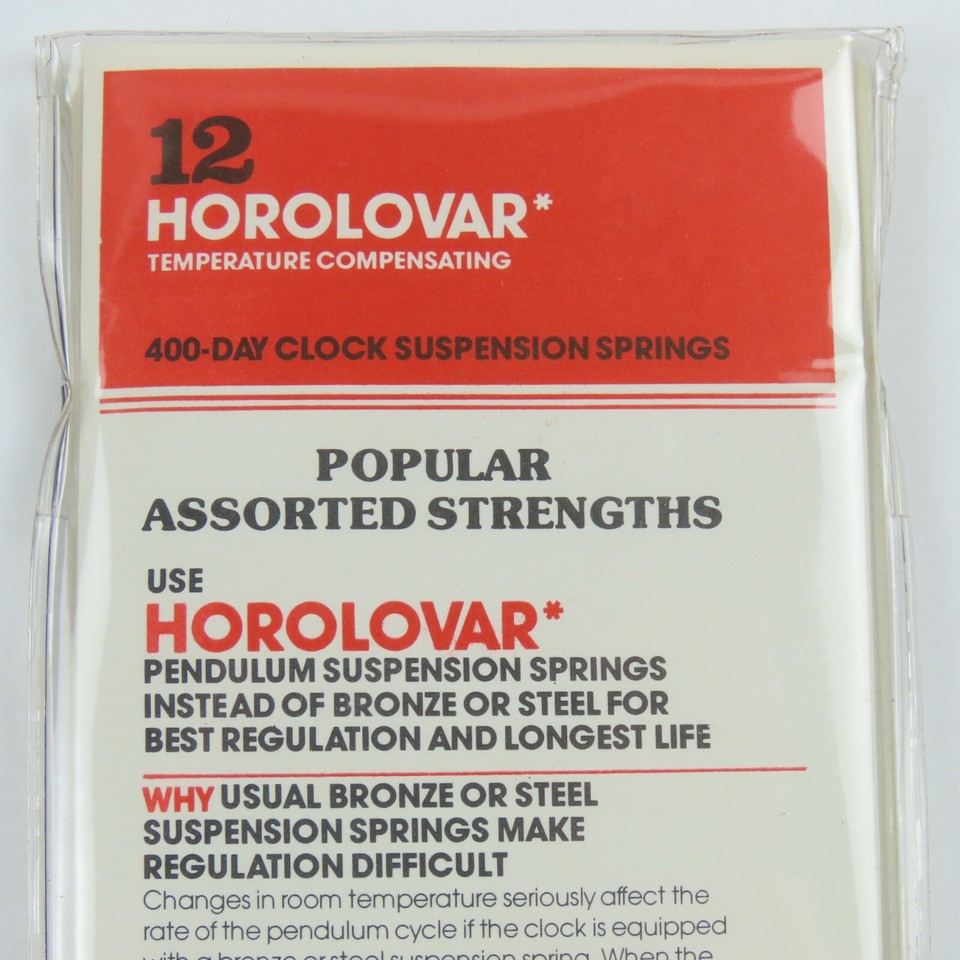 Horolovar 400Day Clock Suspension Spring Assortments eBay