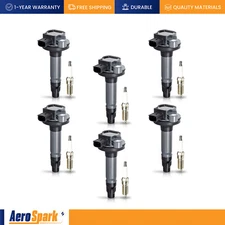 6 Ignition Coil & 6 Platinum Spark Plug for Ford Edge Taurus Lincoln 3.5L UF553