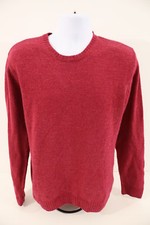 Sandstone Mens Lambswool Blend Jumper Size M Red Crew Neck