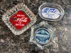 Vintage Glass Ashtray Lot - Coca-Cola, Winchester Meats, Berry Mortician