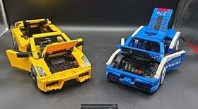 Lego Racers Lamborghini Gallardo LP 560-4 Lot 8214 Polizia & 8164 Yellow 99% ++