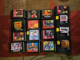 Sega Genesis Model 2 Console System Bundle W/ 19 Games Cords & Controller Tested