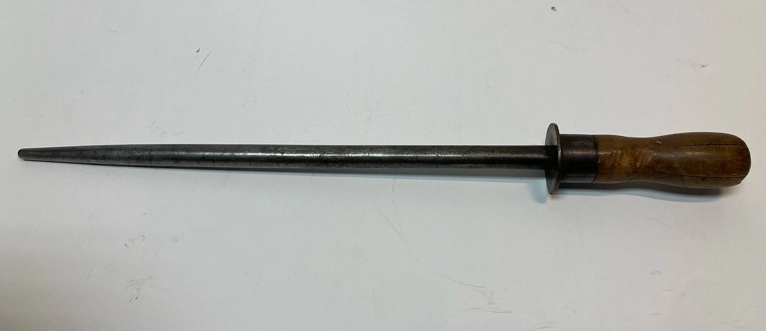 Antique Knife Honing Rod Sharpening Steel Vintage about 20 inches.