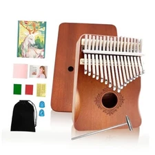 17 Key Kalimba Thumb Piano - Portable Mbira Finger Piano for Adults & 