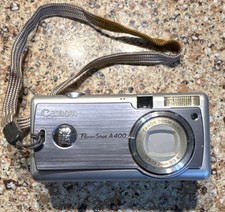 Canon PowerShot A400 3.2MP 2.2x Zoom Compact Digital Camera Silver w/ Audio